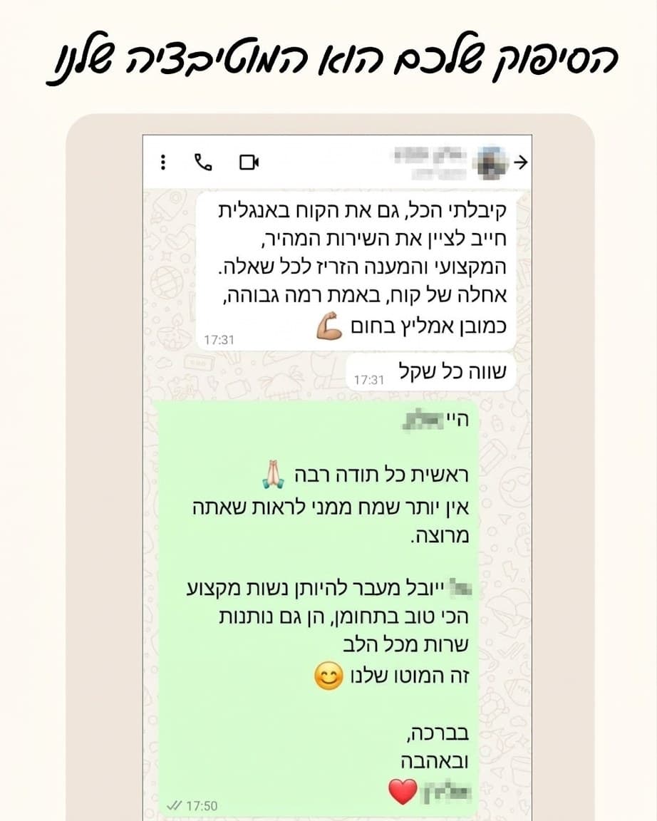 קיבלתי הכל, גם את הקו״ח באנגלית. חייב לציין את השירות המהיר, המקצועי והמענה הזריז לכל שאלה. אחלה של קו״ח, באמת רמה גבוהה. שווה כל שקל